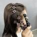 Sparkling Crystal Stone Braided Hair Clips - 4 PCS Set for Women and Girls | Satin Fabric Hair Bands - Rhinestone Hair Clips | Stocking Stuffers - Four-Leaf Clover Design - Buy Online on GoSupps.com