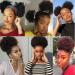 Synthetic Afro Puff Drawstring Ponytail Short Kinky Curly Hair Bun Extension Clip in Ponytail Hairpieces Short Curly Updo Hair Afro Bun Afro Chignon for Women Lady Girls (Black 8Inch) - Buy Online on GoSupps.com