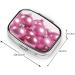 Shop Pink Christmas Balls Printed Square Pill Box | Portable Travel Medicine Organizer - Buy Online on GoSupps.com