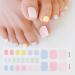 Colofalla 26 pieces nail foil for toenails footnail film hardening for footnail toenails uv gelnagel film UV toenails Zehnails Self -adhesive nail wraps uv nail sticker nail art (colorful)