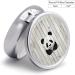 Round White Wooden Panda Print Pill Box - 3 Compartment Portable Medicine Organizer - Buy Online on GoSupps.com