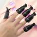 Nail Polish Remover Clips Set - 10 Pcs UV Manicure Soak with Cuticle Cutter Trimmer | Gel Polish Removal Tool - Black - Buy Online on GoSupps.com