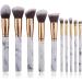Makeup Brush Set 10-Piece Makeup Brush Set With Brush Barrel Marble Texture Handle Makeup Brush Portable Beauty Brush Set Tool for Women and Girls (Color : B Taille unique : O) O B - Buy Online on GoSupps.com