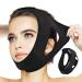 Anti Snore Chin Strap, 2022 Newest Chin Straps for Snoring, Adjustable Snoring Solution Stop Snoring Chin Strap, Breathable Snoring Strap for Men and Women, Black