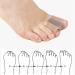 Breathable Fabric Toe Spacers Separators for Bunion Pain Relief - Gel Lining with Double Loops for Overlapping Toes - Dry Foot Skin Remover - One Size - Buy Online on GoSupps.com