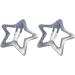 Shining Star Hair Clips Sweet Hollowed Star Snap Hair Clips Hair Clamps Barrettes for Girls Women Cute Headpieces Silver Five Pointed - Buy Online on GoSupps.com
