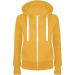 oelaio 2023 Women Casual Long Sleeve Hoodies Full Zipper Drawstring Sweatshirt Lightweight Thin Zip Fall Basic Jacket Tops Yellow Small - Buy Online on GoSupps.com