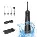 Water flosser Cordless Dental Flossers USB Rechargable Teeth flosser Professional Electric Portable Oral lrrigator with 4 Modes Color bleck