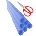 1" Diameter Replacement Trampoline Enclosure Foam,35" Length Trampoline Pole Foam Sleeves,Trampolines Poles Cover Foam Noodle Protective Poles Cover Tube 6pcs for Padding or Bumper(Free Scissors) 35inch blue