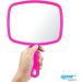 Professional Hand Held Vanity Mirror - Salon Style Makeup Tool with FREE Towel (Pink) - Buy Online on GoSupps.com