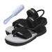 Wygwlg Men's Orthopedic Closed Toe Sandals Shoes Summer Breathable Fashion Lightweight Bunion Corrector Sandals Men Fathers Day Presents Casual Comfortable Toe Corrector Flip Flops 9.5 Gris