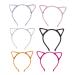 Frcolor Cat Ear Headband Hairband for Party and Daily Decoration Pack 6 Random Color