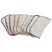 2 Ply Organic Cotton Flannel Washable Baby Wipes 8x8 Inches Set of 10 Assorted Earthtones Edging