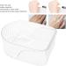 Acrylic Soften Dead Skin Clean Nail Manicure Wash Soaker Tray Nail Art Hand Wash Remover Soak Bowl Hand Soaking Bowl for Beauty Salon (Transparent) - Buy Online on GoSupps.com