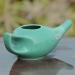 Porcelain Ceramic Neti Pot for Nasal Cleansing in Turquoise Color | Leak Proof, Durable Design | Natural Sinus Infection Relief with 10 Neti Salt Sachets - Buy Online on GoSupps.com