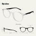 Opulize Met Reading Glasses with Blue Light Blocking +3.00 Magnification (Pack of 1) | Anti-Reflective | Spring Hinges | Computer Gaming | Improve Sleep | Men Women | Slim Round Frame | Transparent Clear Lens | Black Arms - Buy Online on GoSupps.com
