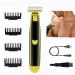 Men's Electric Shaver Dual Blade Wet & Dry Razor Full Body Washable USB Rechargeable 4 Precision Trimmer Heads for Beard Facial Body Grooming Great for Gift (1PC)-Model #4 Black