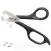 AUVON Scissors-Shaped Pill Cutter, Sharp Blade Pill Splitter for Accurately Dividing Various Size of Vitamins, Tablets and Medications in Half Black