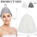DGUSO 2-Piece Sauna Hat Set | Funny Sauna Hut for Men & Women | Sauna Accessories + Free Black Cat Storage Bag (Gray & White) - Buy Online on GoSupps.com