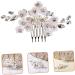 DOITOOL Bridal Comb Pearl Decor Bridal Hair Comb Girl Hair Accessories Tiara Pearl Hair Accessories Soft Pottery Flower Color-preserving Copper Wire Korean Version Bride White - Buy Online on GoSupps.com