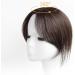 Forehead Fringe Bangs Extension Human Hair 4x8cm Mini Hairpiece Clip in 25cm Head Top Replacement Topper (Middle Part French Temple Black) - Buy Online on GoSupps.com