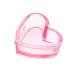 Baluue Dappen Dish for Acrylic Nails Heart Shaped Glass Crystal Acrylic Nail Cup with Lid Liquid Powder Dappen Bowl Dish Nail Manicure Tool Supply Pink