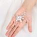 Unicra Silver Wedding Flower Hairpins - Bridal Headpiece Accessories (Pack of 3) for Elegant Brides - Shop Now! - Buy Online on GoSupps.com
