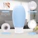 Bwren 3.4 oz Travel Bottles - TSA Approved Silicone BPA Free (Pack of 4) - Refillable Cosmetic Containers for Toiletries and Makeup - 100ml - Buy Online on GoSupps.com