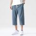 Buy Men's Lightweight 3/4 Casual Pants - Elastic Waist Wide Leg Linen Shorts for Beach & Yoga | A1-Marine XXL - Buy Online on GoSupps.com