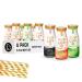 BUBLUV Bubble Tea Variety Pack with Low-Carb Tapioca Jelly Pearls - A Better-for-You Boba Tea Alternative - Boba Milk Tea, Low Calorie & Low Sugar Drinks, 9.5 fl oz Glass Bottles (Pack of 6), 6 Paper Straws Included (Variety Pack)