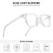 Computer Blue Light Blocking Glasses - Square Anti-Eyestrain Eyeglasses for Men & Women - 49mm Gaming & Reading Glasses - Buy Online on GoSupps.com