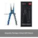 Piscifun Fishing Pliers | Aluminum Braid Cutters & Split Ring Pliers | Hook Remover & Fish Holder with Sheath and Lanyard | Blue & Silver - Buy Online on GoSupps.com