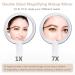 Gotofine Double Sided Makeup Mirror, 1x - 7X Magnification, Adjustable Stand, Clear (7X) - Buy Online on GoSupps.com