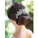 Catery Crystal Bride Wedding Hair Comb Silver Rhinestones Hair Clip Bridal Side Combs Hair Piece Opal Headpiece Hair Accessories for Women and Girls (A Silver)