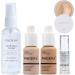 Phoera Cover Make Up Foundation Set - Contains Nude & Buff Beige 30ml Matte Airbrush Foundation 6ml Make Up Primer Face Cool Beige Setting Powder & 50ml Setting Spray For a Matt Finish