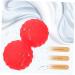 Buy Gatuida Portable Yoga Massage Ball - Earth Tone Peanut Massager (Silica Gel 12x6.3x6.3cm Red) | International Shipping Available - Buy Online on GoSupps.com