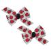 WD2U Baby Girl Set of 2 Ladybug Pigtail Hair Bows Alligator Clips