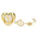 Fashionable Rhinestone Baby Pacifier with Chain Clip - Exquisite Letter B Design for Home & Travel - Buy Online on GoSupps.com