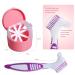 Denture Bath Box with Basket - Complete Clean Care Case for False Teeth, Clear Braces, Night Guards & Retainers - Travel-Friendly Soaking Solution with Free Brush (Pink) - Buy Online on GoSupps.com