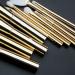 10-Piece Gold Makeup Brush Set | Premium Powder Foundation & Eyebrow Brushes for Flawless Application - International Shipping Available - Buy Online on GoSupps.com