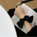 Inilbran Boho Silk Hair Bow Rope Scrunchies Black Silky Bow Hair Band Hair Ties Vintage Elastic Hair Tie Ropes French Bowknot Ponytail Scrunchy Hair Ties Hair Accessories for Women and Girls Headdress - Buy Online on GoSupps.com