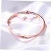 Minkissy Women's Star Bracelet - Rose Gold Cuff with Crystals | Elegant Strass Design 19.5cm - Buy Online on GoSupps.com