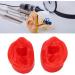 Simulated Couple Human Ear Model - Soft Silicone Ear for Hearing Support & Acupuncture Demonstration (Red) | International Shipping Available - Buy Online on GoSupps.com