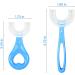 Qinerle 2 Pack U-Shaped Kids Toothbrush, Food Grade Silicone, 360 Cleaning Design - Blue - Buy Online on GoSupps.com