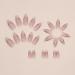24Pcs Almond French Tip Nude Pink Press on Nails with Glitter - Gold Stiletto False Nails for Women - Buy Online on GoSupps.com