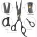 JINSHOW 12Pcs Professional Hairdressing Scissors Set - Stainless Steel Shears for Thinning and Cutting - Salon Barber Kit for Men, Women, and Kids - Black - Buy Online on GoSupps.com