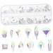 EXCEART 1 Box Strip decorate diamond jewelry nail decors nail long box nail salon supply accessories Nail set flat drill nail decorations for nail art rhinestones manicure jewelry