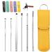Pleteffect Ear Cleaner Pleteffect Ear The Most Professional Ear Cleaning Master in 2024 Earwax Cleaner Tool Set Ear Pick Set with Stainless Steel(Yellow)