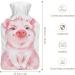 Cute Pig Hot Water Bottle with Plush Cover - Hand Warmer for Adults & Children - 26.5x15.3cm - International Shipping - Buy Online on GoSupps.com
