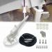 Marine Boat Universal Speedometer Pitot Tube Kit, Automatic Kick-up Pilot Tube Assembly Up to 80 MPH with 20 feet PVC Tubing Speedometer Pilot Kits